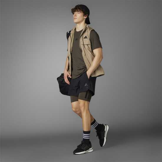 Adidas Мъжки Шорти Power Workout Two-In-One Shorts Mens  Мъжки къси панталони