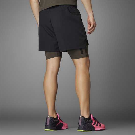 Adidas Мъжки Шорти Power Workout Two-In-One Shorts Mens  Мъжки къси панталони