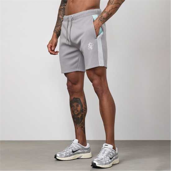 Gym King Contrast Panel Short - Urban Grey/light Grey/mint Gym King Contrast Panel Short - Urban Grey/light Grey/mint