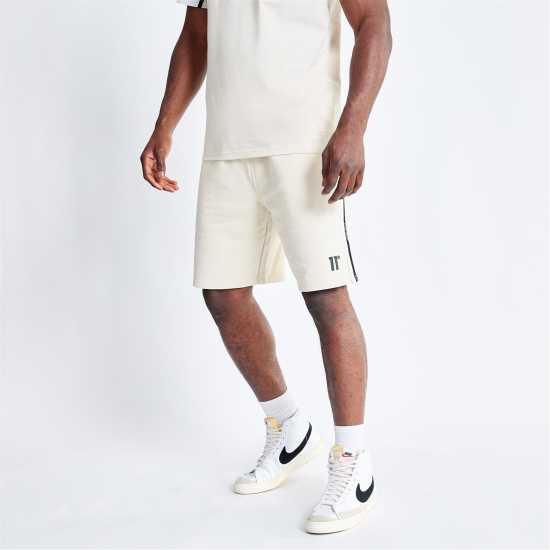 Block Taped Sweat Shorts - Coconut / Stone Block Taped Sweat Shorts - Coconut / Stone