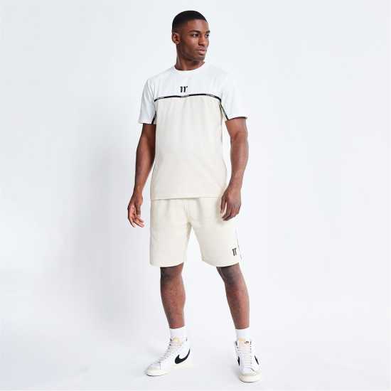 Block Taped Sweat Shorts - Coconut / Stone Block Taped Sweat Shorts - Coconut / Stone