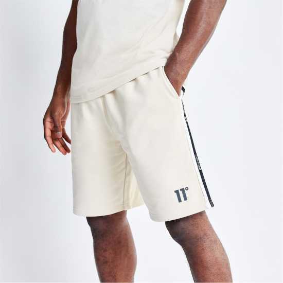 Block Taped Sweat Shorts - Coconut / Stone Block Taped Sweat Shorts - Coconut / Stone