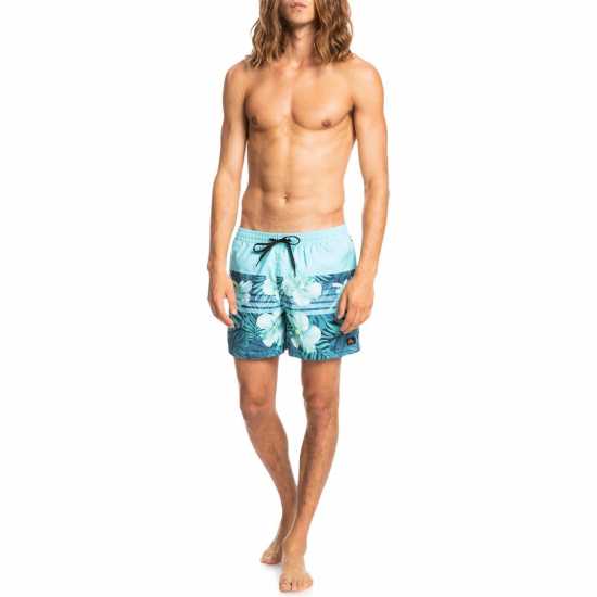 Quiksilver Мъжки Плувни Шорти Floral Stripe Swim Shorts Mens  Мъжко облекло за едри хора