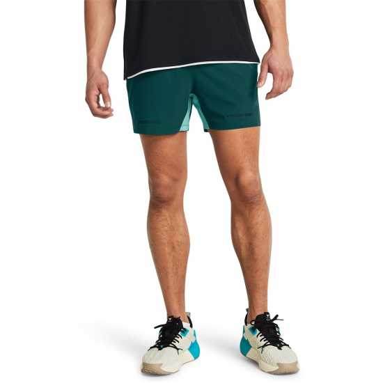 Мъжки къси панталони Under Armour Armour Pjt Rock Ultimate 5 Training Short Gym Mens Blue Under Armour Armour Pjt Rock Ultimate 5 Training Short Gym Mens Blue Мъжки къси панталони