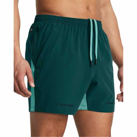 Мъжки къси панталони Under Armour Armour Pjt Rock Ultimate 5 Training Short Gym Mens Blue Under Armour Armour Pjt Rock Ultimate 5 Training Short Gym Mens Blue Мъжки къси панталони