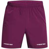 Under Armour Armour Pjt Rock Ultimate 5 Training Short Gym Mens Purple Мъжки къси панталони