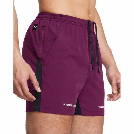 Under Armour Armour Pjt Rock Ultimate 5 Training Short Gym Mens Purple Мъжки къси панталони
