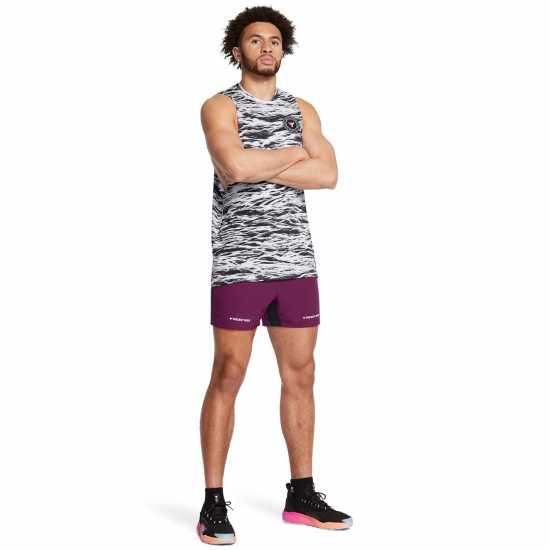 Under Armour Armour Pjt Rock Ultimate 5 Training Short Gym Mens Purple Мъжки къси панталони