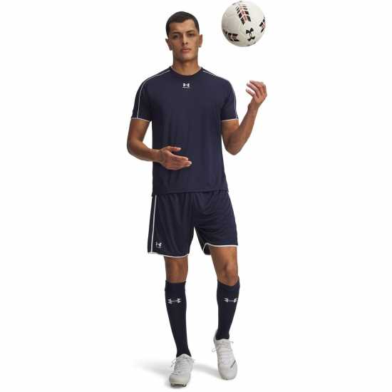 Under Armour Men's Chall Trainer Performance Gym Shorts Navy/White 