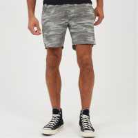 Мъжки къси панталони Brave Soul Print Jersey Short Charcoal Camo Brave Soul Print Jersey Short Charcoal Camo Мъжки къси панталони