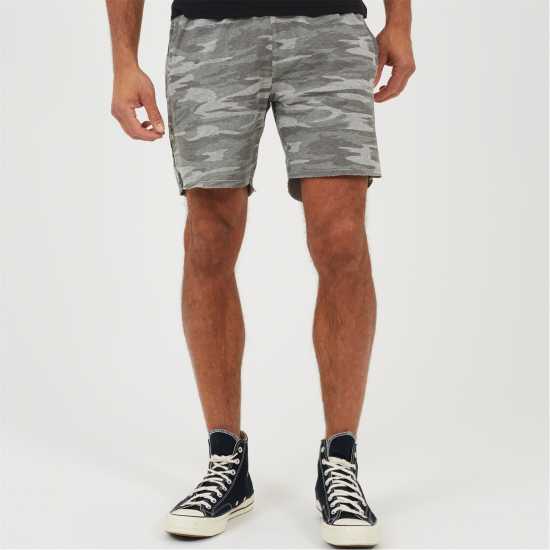 Brave Soul Print Jersey Short Charcoal Camo Мъжки къси панталони