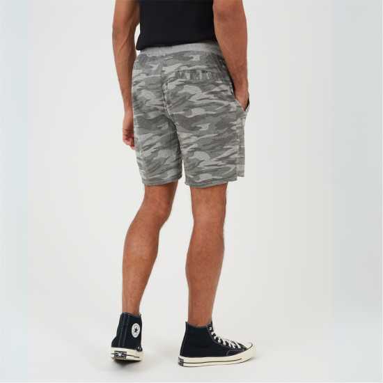Brave Soul Print Jersey Short Charcoal Camo Мъжки къси панталони