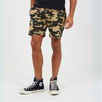 Brave Soul Print Jersey Short Khaki Camo Мъжки къси панталони