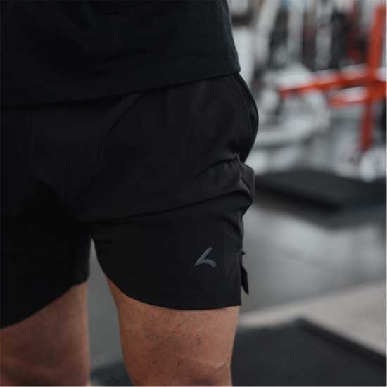 Reeva Premium Active Shorts Black Мъжки къси панталони