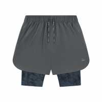 Reeva Premium Active Shorts With Inner Short Сиво Reeva Premium Active Shorts With Inner Short Сиво