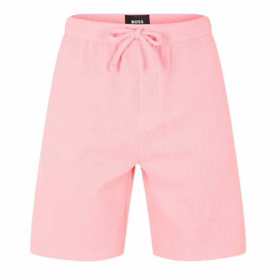 Hugo Boss Boss Mens Boss Bodywear Waffle Soft Texture Shorts Pink 685 