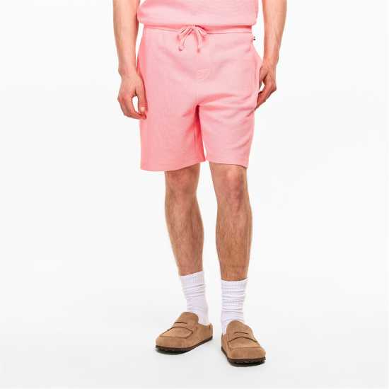 Hugo Boss Boss Mens Boss Bodywear Waffle Soft Texture Shorts Pink 685 
