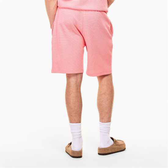 Hugo Boss Boss Mens Boss Bodywear Waffle Soft Texture Shorts Pink 685 