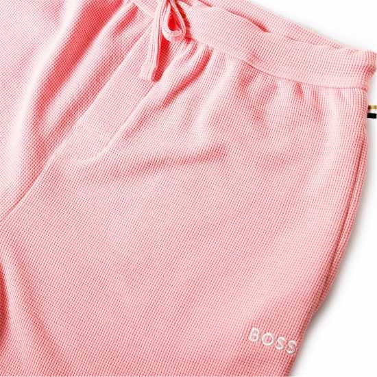 Hugo Boss Boss Mens Boss Bodywear Waffle Soft Texture Shorts Pink 685 