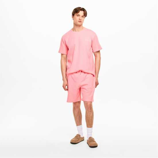 Hugo Boss Boss Mens Boss Bodywear Waffle Soft Texture Shorts Pink 685 