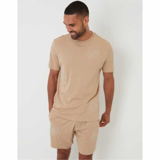 Мъжки къси панталони Threadbare Short Ardsley Sn99 Stone Threadbare Short Ardsley Sn99 Stone Мъжки къси панталони