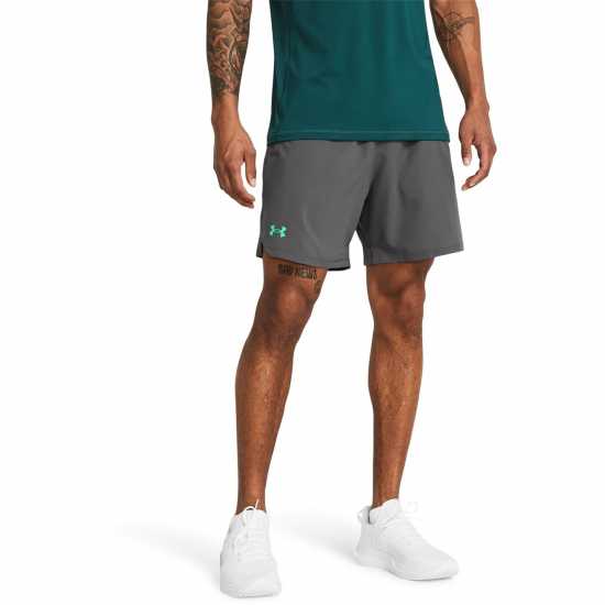 Under Armour Мъжки Къси Панталони За Фитнес Armour Ua Vanish Woven 6In Shorts Gym Short Mens Grey 