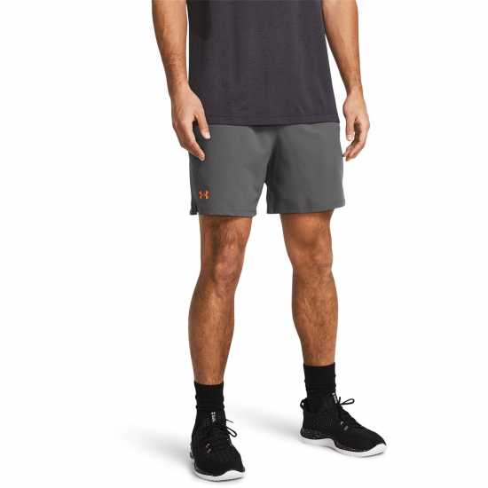 Under Armour Мъжки Къси Панталони За Фитнес Armour Ua Vanish Woven 6In Shorts Gym Short Mens Grey 
