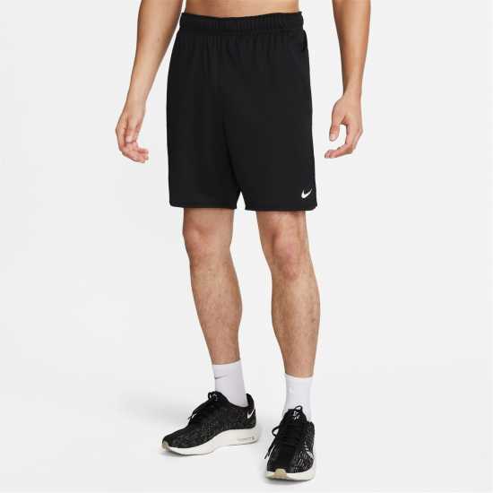 Nike Dri-FIT Totality Men's 7 Unlined Knit Fitness Shorts Черно Мъжко облекло за едри хора