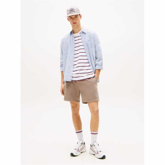 Tommy Jeans Men's Fleece Jogger Shorts Ivy Mink 