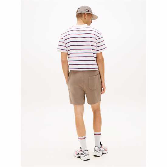 Tommy Jeans Men's Fleece Jogger Shorts Ivy Mink 