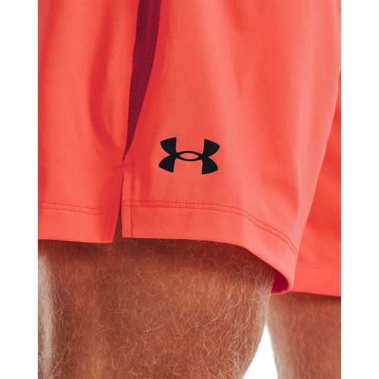 Under Armour Мъжки Шорти Tech Vent Shorts Mens Orange - Мъжко облекло за едри хора