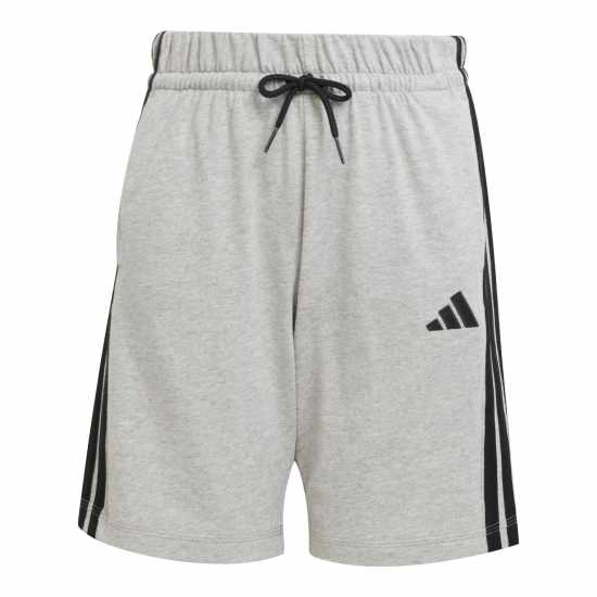 Adidas Essentials 3 Stripe Jersey Short Juniors Сиво / Черно Adidas Essentials 3 Stripe Jersey Short Juniors Сиво / Черно