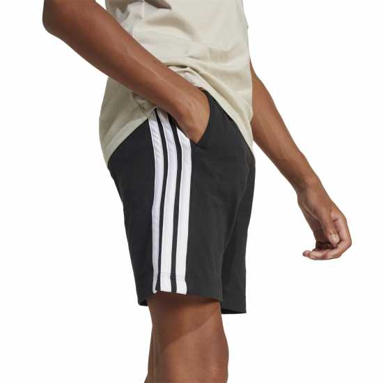 Adidas Essentials 3 Stripe Jersey Short Juniors Черно/Бяло Adidas Essentials 3 Stripe Jersey Short Juniors Черно/Бяло