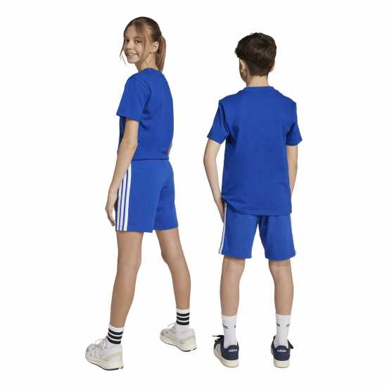 Adidas Essentials 3 Stripe Jersey Short Juniors Черно/Бяло Adidas Essentials 3 Stripe Jersey Short Juniors Черно/Бяло