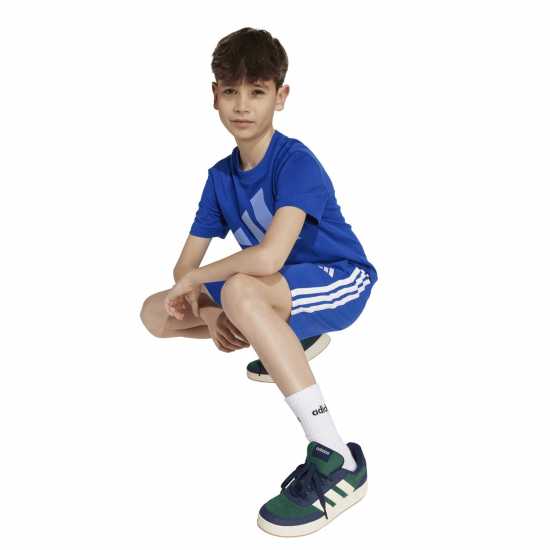 Adidas Essentials 3 Stripe Jersey Short Juniors Черно/Бяло Adidas Essentials 3 Stripe Jersey Short Juniors Черно/Бяло