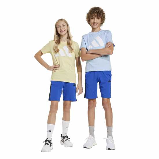 Adidas Essentials 3 Stripe Jersey Short Juniors Adidas Essentials 3 Stripe Jersey Short Juniors