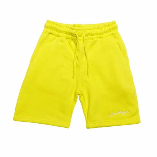 Hype Kids' Oversized Jersey Jogger Shorts Лайм 