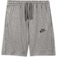 Nike Момчешки Къси Гащи Sportswear Jersey Shorts Junior Boys Grey/Black Детски къси панталони