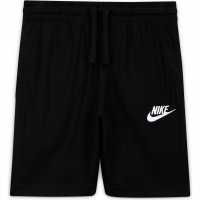 Nike Момчешки Къси Гащи Sportswear Jersey Shorts Junior Boys Black/White Детски къси панталони