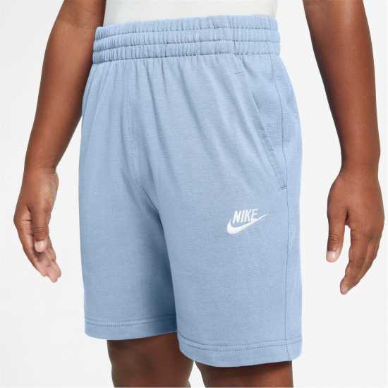 Nike Момчешки Къси Гащи Sportswear Jersey Shorts Junior Boys Hydrogen Blue 