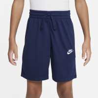 Nike Момчешки Къси Гащи Sportswear Jersey Shorts Junior Boys Midnight Navy Детски къси панталони