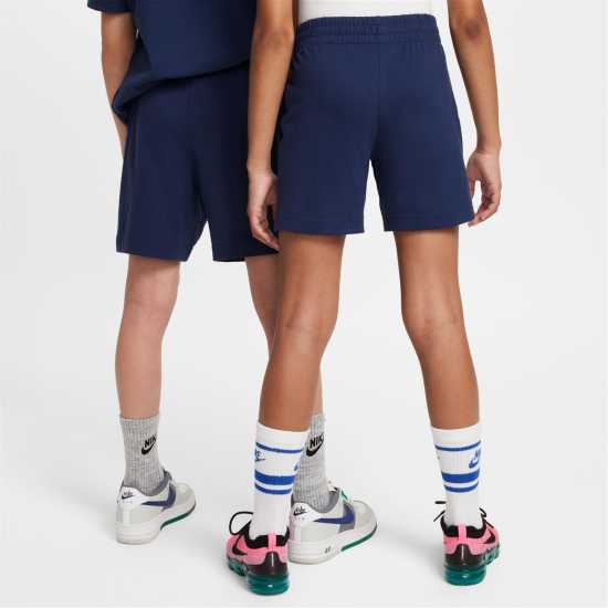 Nike Момчешки Къси Гащи Sportswear Jersey Shorts Junior Boys Midnight Navy 