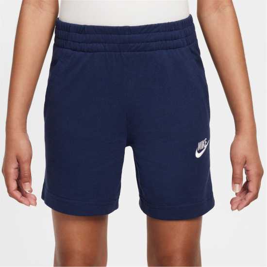 Nike Момчешки Къси Гащи Sportswear Jersey Shorts Junior Boys Midnight Navy 
