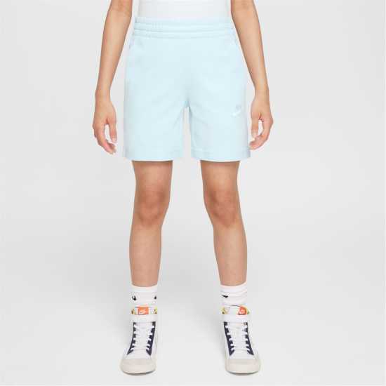Nike Момчешки Къси Гащи Sportswear Jersey Shorts Junior Boys Ледниково синьо 