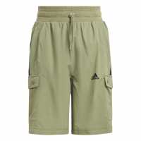 Adidas Unisex Kids Jersey Jogger Shorts Зелено/Черно 