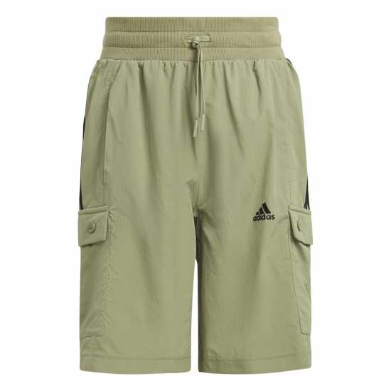 Adidas Unisex Kids Jersey Jogger Shorts Зелено/Черно 