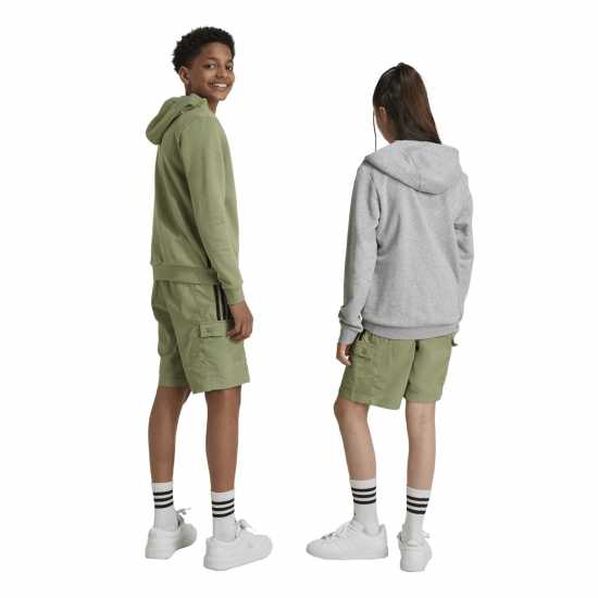 Adidas Unisex Kids Jersey Jogger Shorts Зелено/Черно 