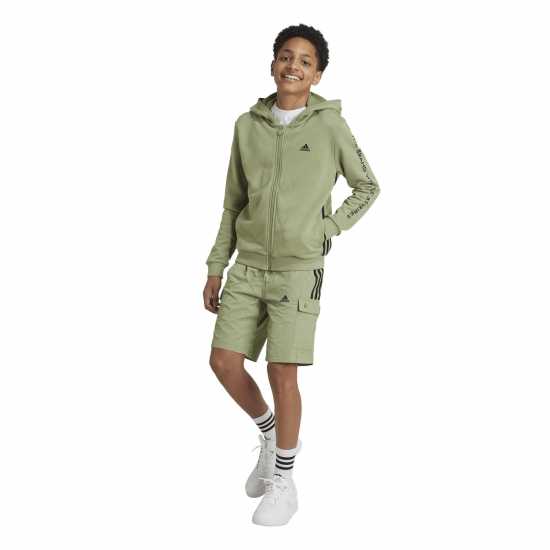 Adidas Unisex Kids Jersey Jogger Shorts Зелено/Черно 