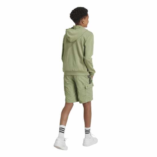 Adidas Unisex Kids Jersey Jogger Shorts Зелено/Черно 