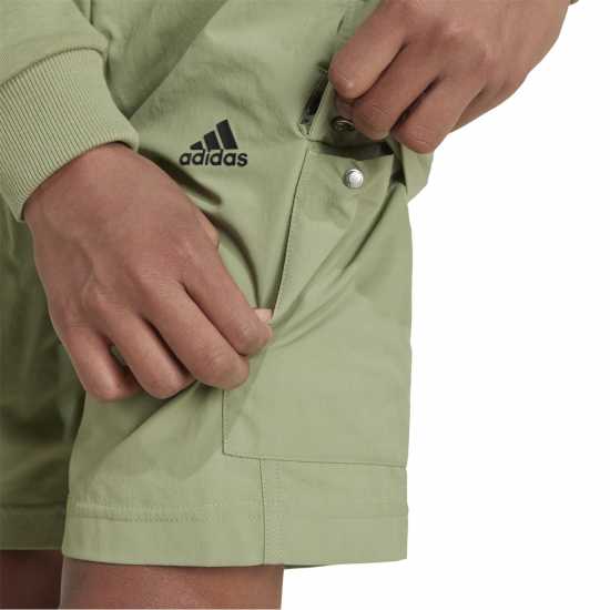 Adidas Unisex Kids Jersey Jogger Shorts Зелено/Черно 